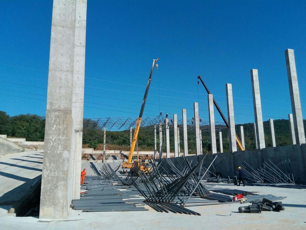 兴化搅拌站网架